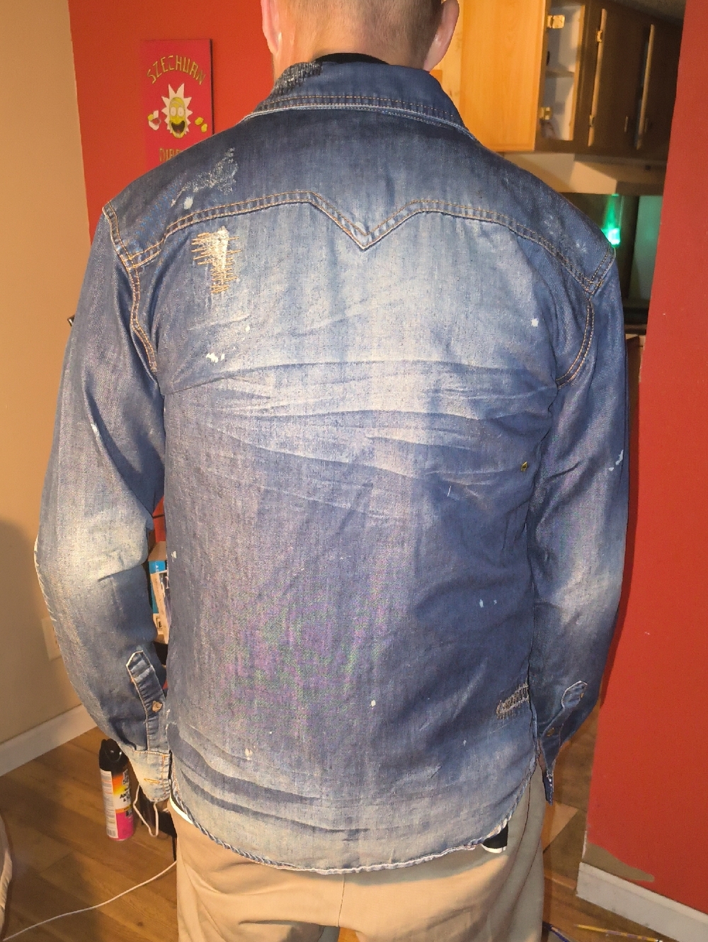 Affliction Jean Shirt/Jacket Size M Like New.